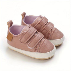 Baby Boys No Tie Sneakers Hook & Loop Fastener Crib Walking
