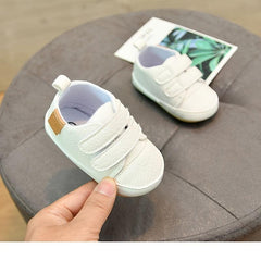 Baby Boys No Tie Sneakers Hook & Loop Fastener Crib Walking