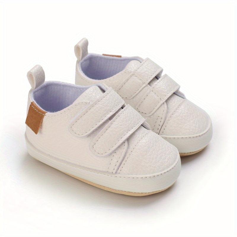 Baby Boys No Tie Sneakers Hook & Loop Fastener Crib Walking