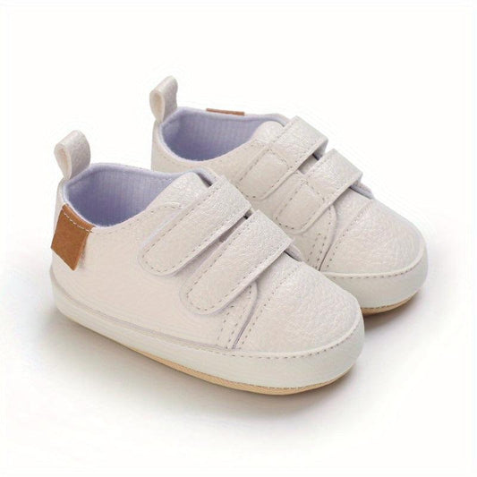 Baby Boys No Tie Sneakers Hook & Loop Fastener Crib Walking