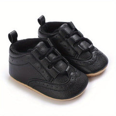 Baby Boys Lace Up Sneakers Lightweight Non Slip Walking Shoes