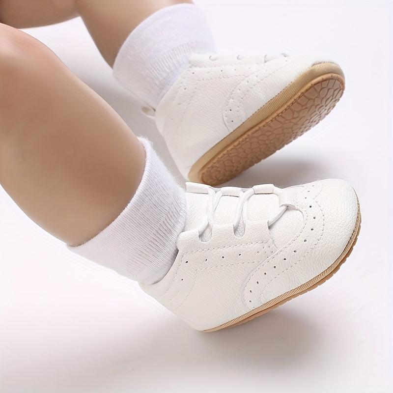 Baby Boys Lace Up Sneakers Lightweight Non Slip Walking Shoes