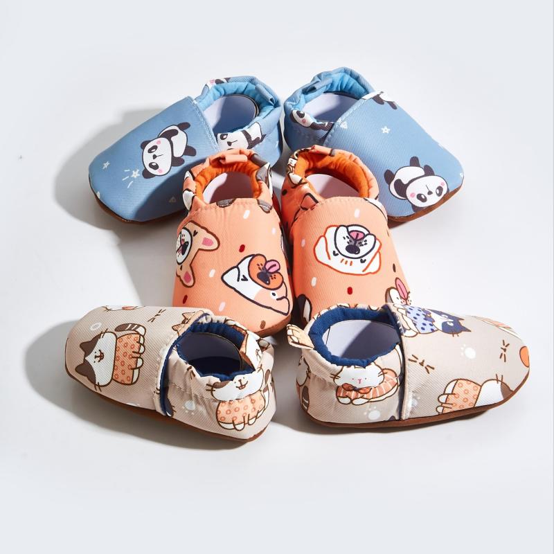 Baby Boys Cartoon House Shoes Non Slip Soft Bottom Indoor Walking Shoes