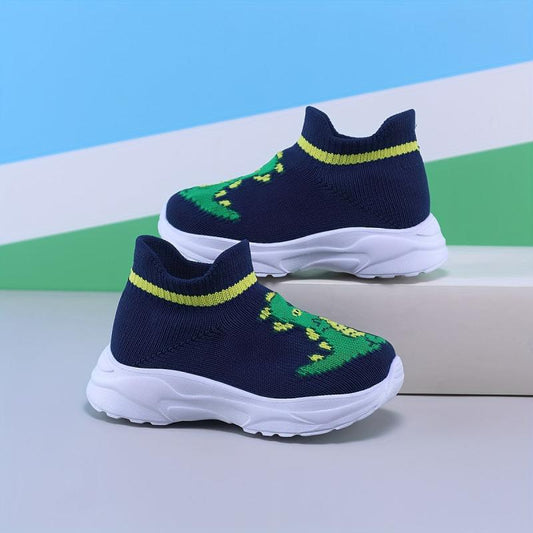 Dino Toddler Shoes Non-Slip Lightweight Easy Slip-On Indoor Outdoor Spring Fall