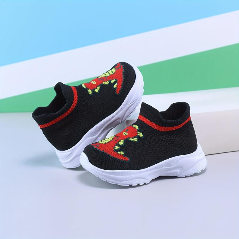 Dino Toddler Shoes Non-Slip Lightweight Easy Slip-On Indoor Outdoor Spring Fall