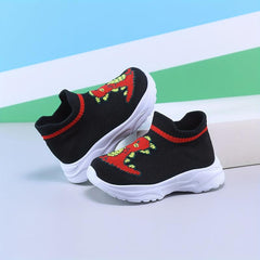 Dino Toddler Shoes Non-Slip Lightweight Easy Slip-On Indoor Outdoor Spring Fall