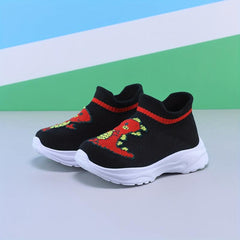 Dino Toddler Shoes Non-Slip Lightweight Easy Slip-On Indoor Outdoor Spring Fall