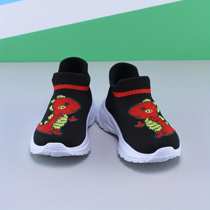 Dino Toddler Shoes Non-Slip Lightweight Easy Slip-On Indoor Outdoor Spring Fall