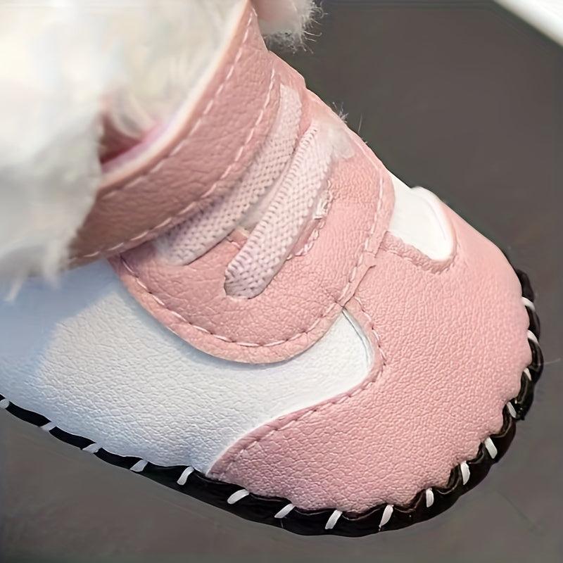 Warm Fleece Baby Boys Boots with Hook and Loop Fastener