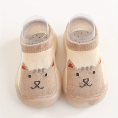 Boys Breathable Bear Slip On Sock Shoes Kids Casual Outdoor Walking Shoes