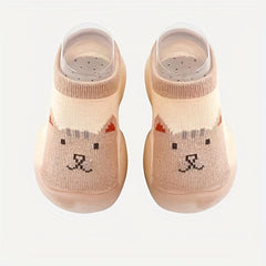 Boys Breathable Bear Slip On Sock Shoes Kids Casual Outdoor Walking Shoes
