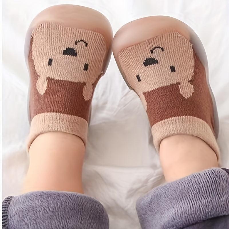 Boys Breathable Bear Slip On Sock Shoes Kids Casual Outdoor Walking Shoes