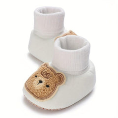 Cartoon Bear Soft Sole Socks Shoes for Boys Babies