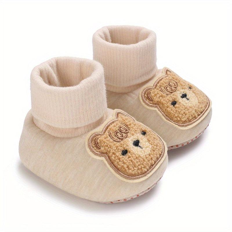 Cartoon Bear Soft Sole Socks Shoes for Boys Babies