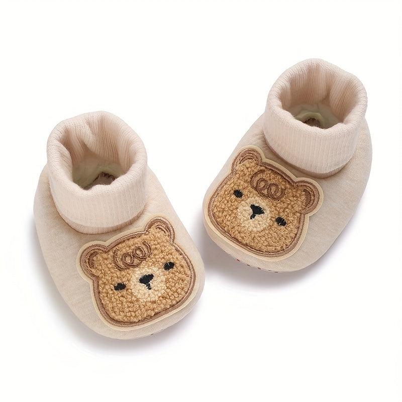 Cartoon Bear Soft Sole Socks Shoes for Boys Babies