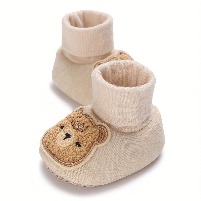 Cartoon Bear Soft Sole Socks Shoes for Boys Babies