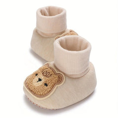 Cartoon Bear Soft Sole Socks Shoes for Boys Babies
