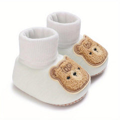 Cartoon Bear Soft Sole Socks Shoes for Boys Babies