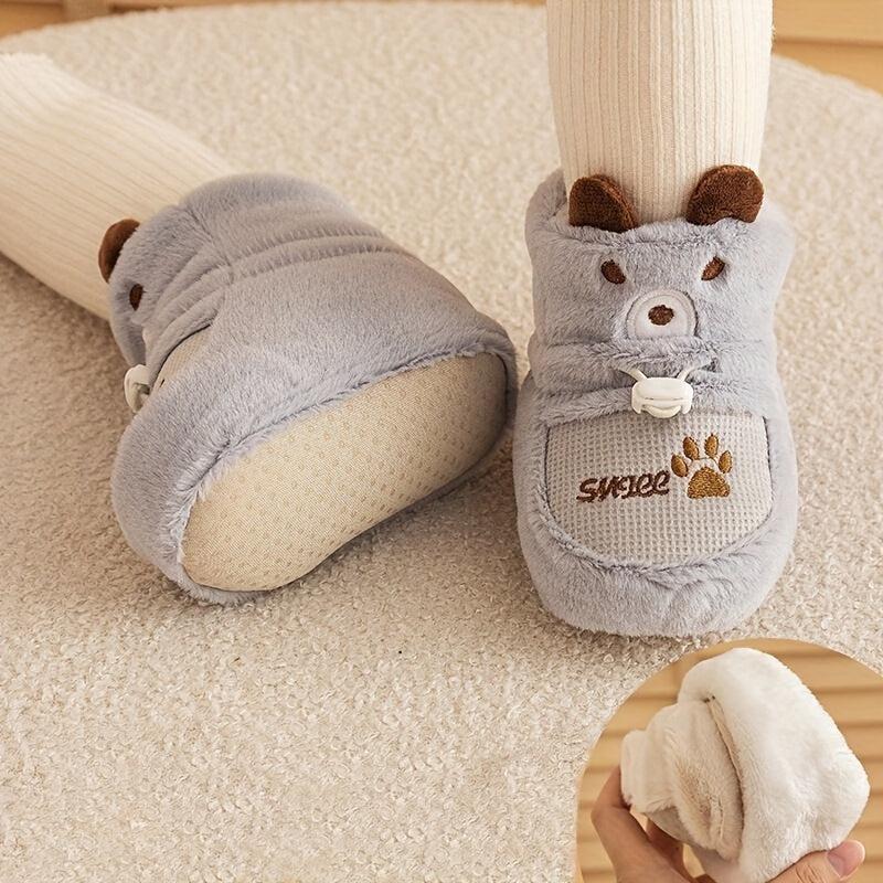 Cartoon Soft Warm Baby Boys Boots Plus Fleece, Autumn & Winter