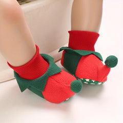Christmas Cartoon Baby Boots Soft and Warm for Indoor Outdoor Walking