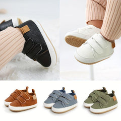 Baby Boys Hook And Loop Sneakers Comfortable Flats Shoes