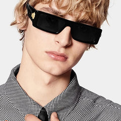 Retro Men's Sunglasses UV400 Square Frame Outdoor Sunshade Glasses