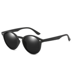 Men's Polarized Sunglasses Round Frame Driver Fishing Glasses UV400