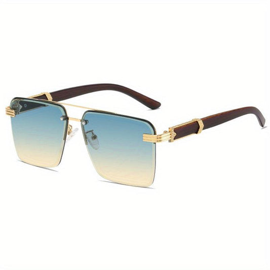 Men's Half Frame Cut Edge Sunglasses UV Protection
