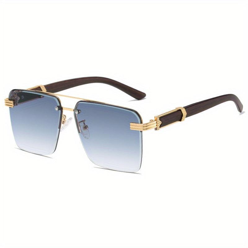 Men's Half Frame Cut Edge Sunglasses UV Protection