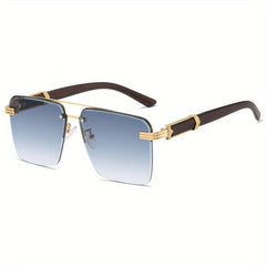 Men's Half Frame Cut Edge Sunglasses UV Protection