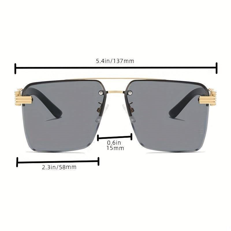 Men's Half Frame Cut Edge Sunglasses UV Protection
