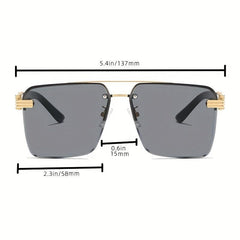 Men's Half Frame Cut Edge Sunglasses UV Protection