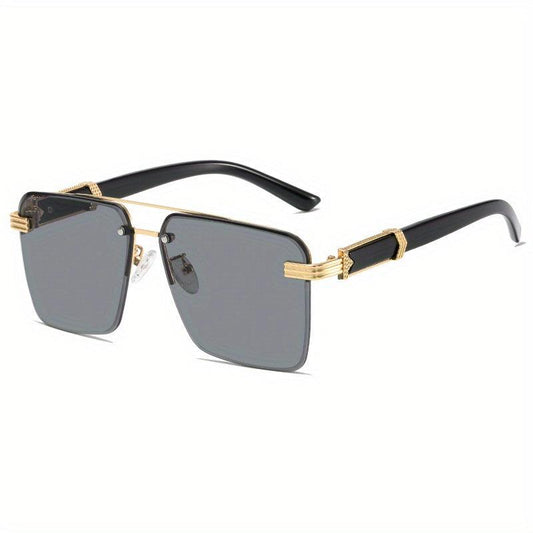 Men's Half Frame Cut Edge Sunglasses UV Protection