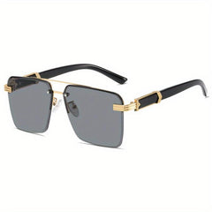 Men's Half Frame Cut Edge Sunglasses UV Protection