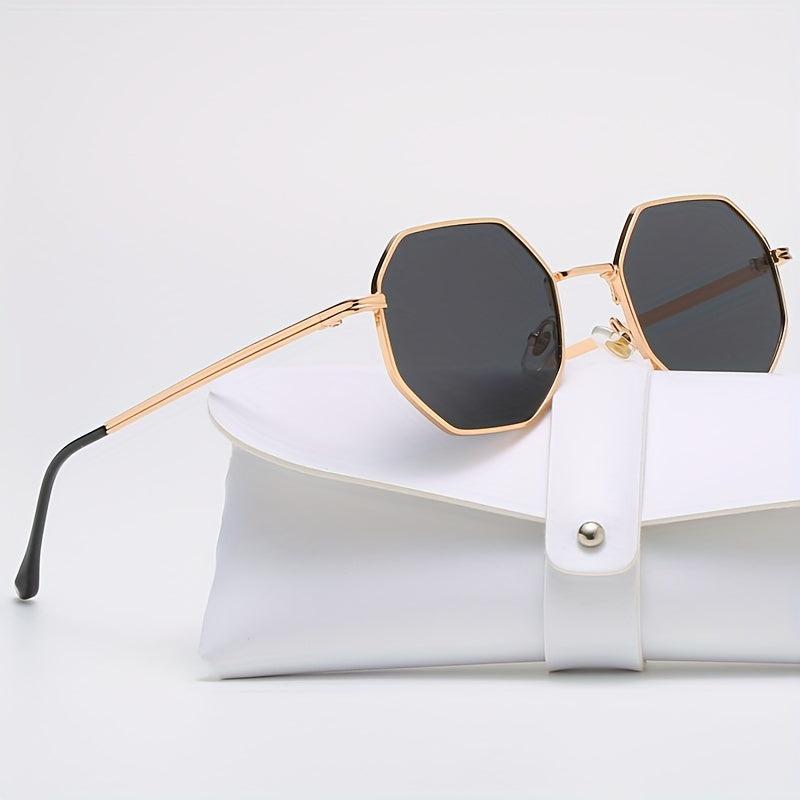 Vintage Polygonal Sun Glasses Metal Driving Glasses