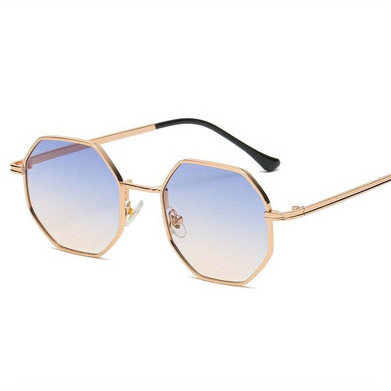Vintage Polygonal Sun Glasses Metal Driving Glasses