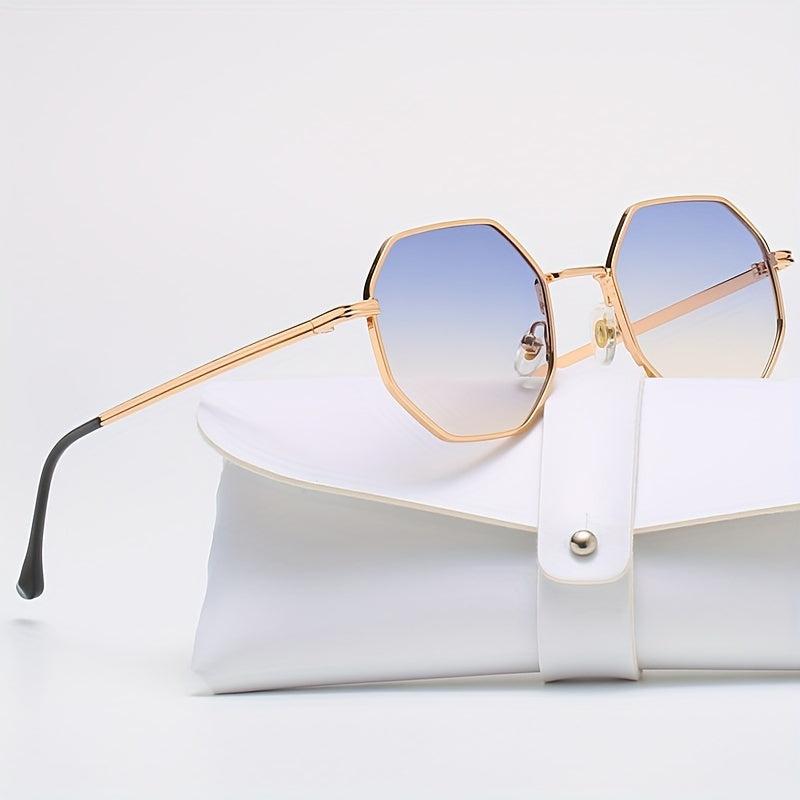 Vintage Polygonal Sun Glasses Metal Driving Glasses
