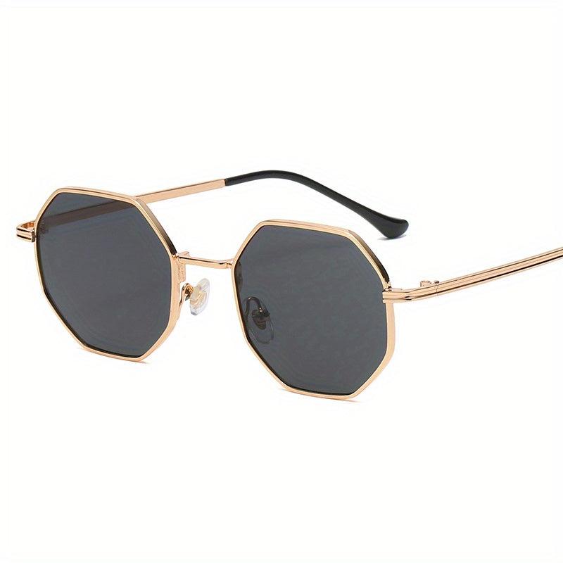 Vintage Polygonal Sun Glasses Metal Driving Glasses