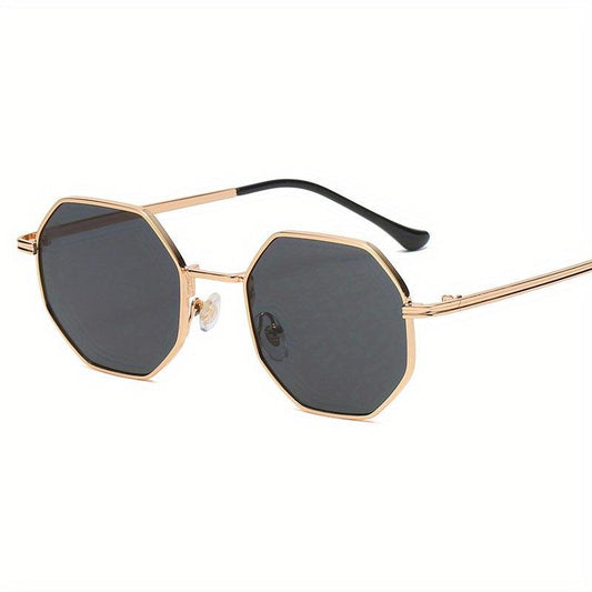 Vintage Polygonal Sun Glasses Metal Driving Glasses