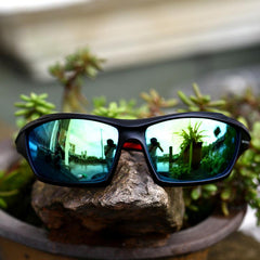 Reflective Lens Sports Glasses with Case