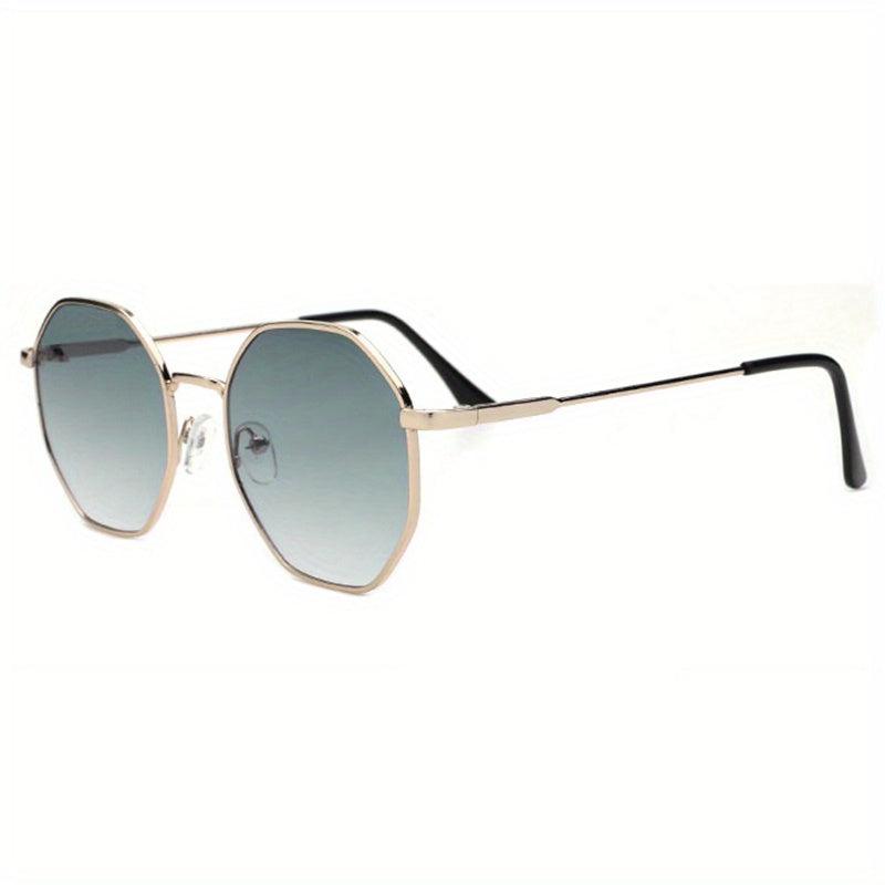 Men's Metal Frame Sunglasses Geometric Design