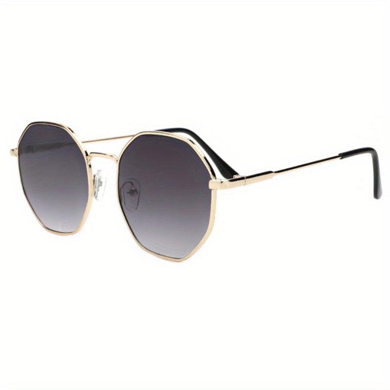 Men's Metal Frame Sunglasses Geometric Design