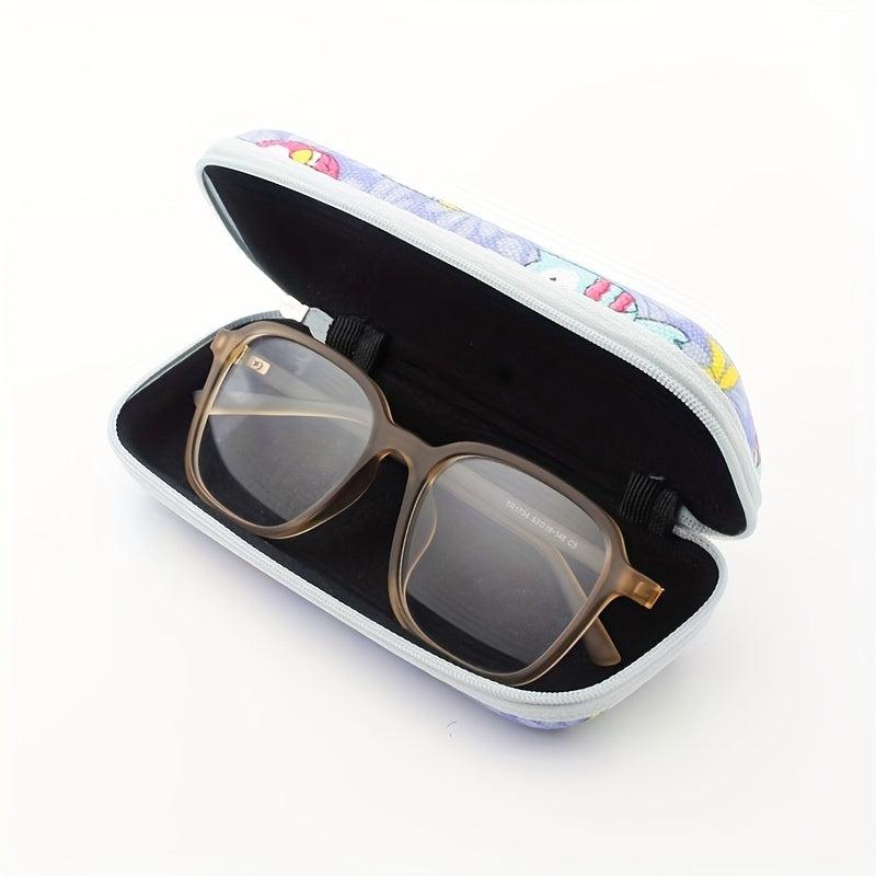 Cartoon Bear And Bird Sunglasses Case Zipper Glasses Box