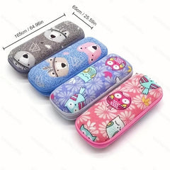 Cartoon Bear And Bird Sunglasses Case Zipper Glasses Box