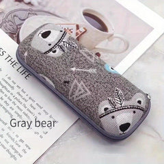 Cartoon Bear And Bird Sunglasses Case Zipper Glasses Box