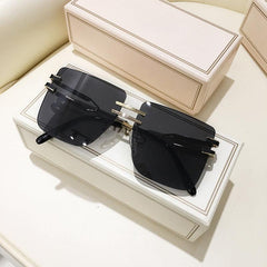 Men's Square Rimless Sunglasses