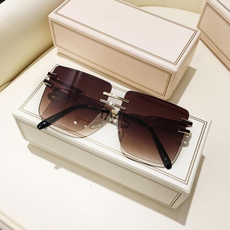 Men's Square Rimless Sunglasses
