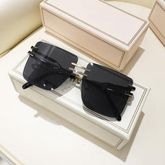 Men's Square Rimless Sunglasses