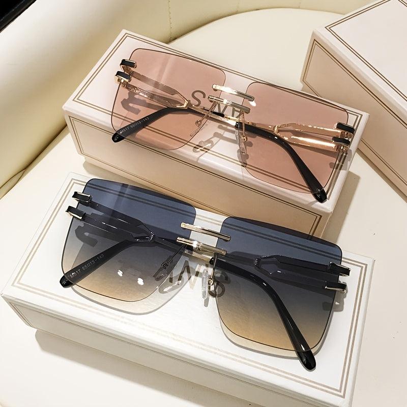 Men's Square Rimless Sunglasses