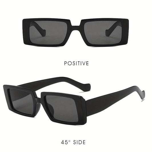 Square Frame Sunglasses Black Polarized Lens UV400